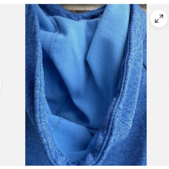 Nike Hoodie Mens Med Blue Fleece Therma Fit Hooded Pullover Sweatshirt Swoosh - Picture 4 of 5